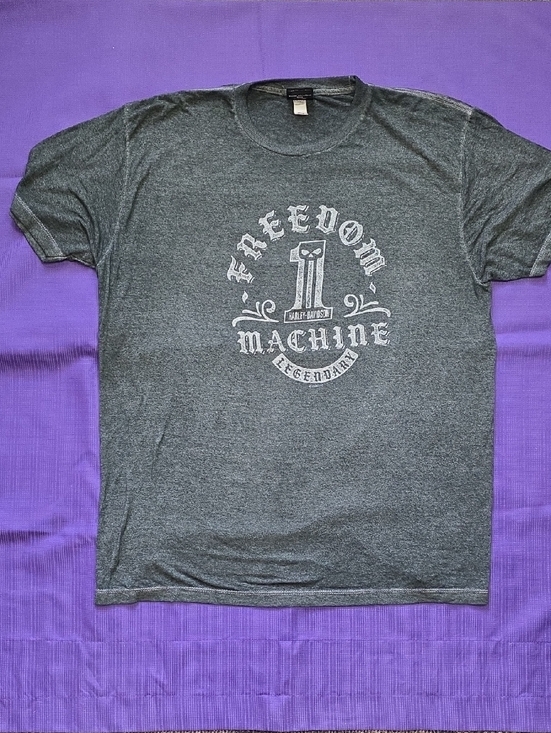 Harley-Davidson Other - Harley-Davidson Charcoal Gray 'Freedom Machine' Short Sleeve Tee